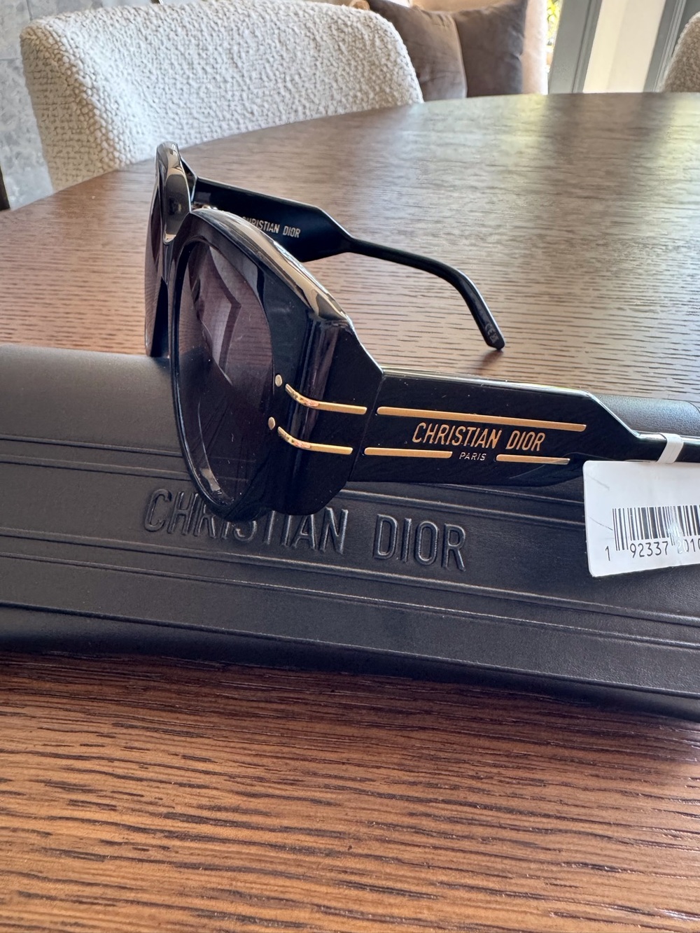 Dior Black Butterfly Sunglasses with Logo Accents NWT